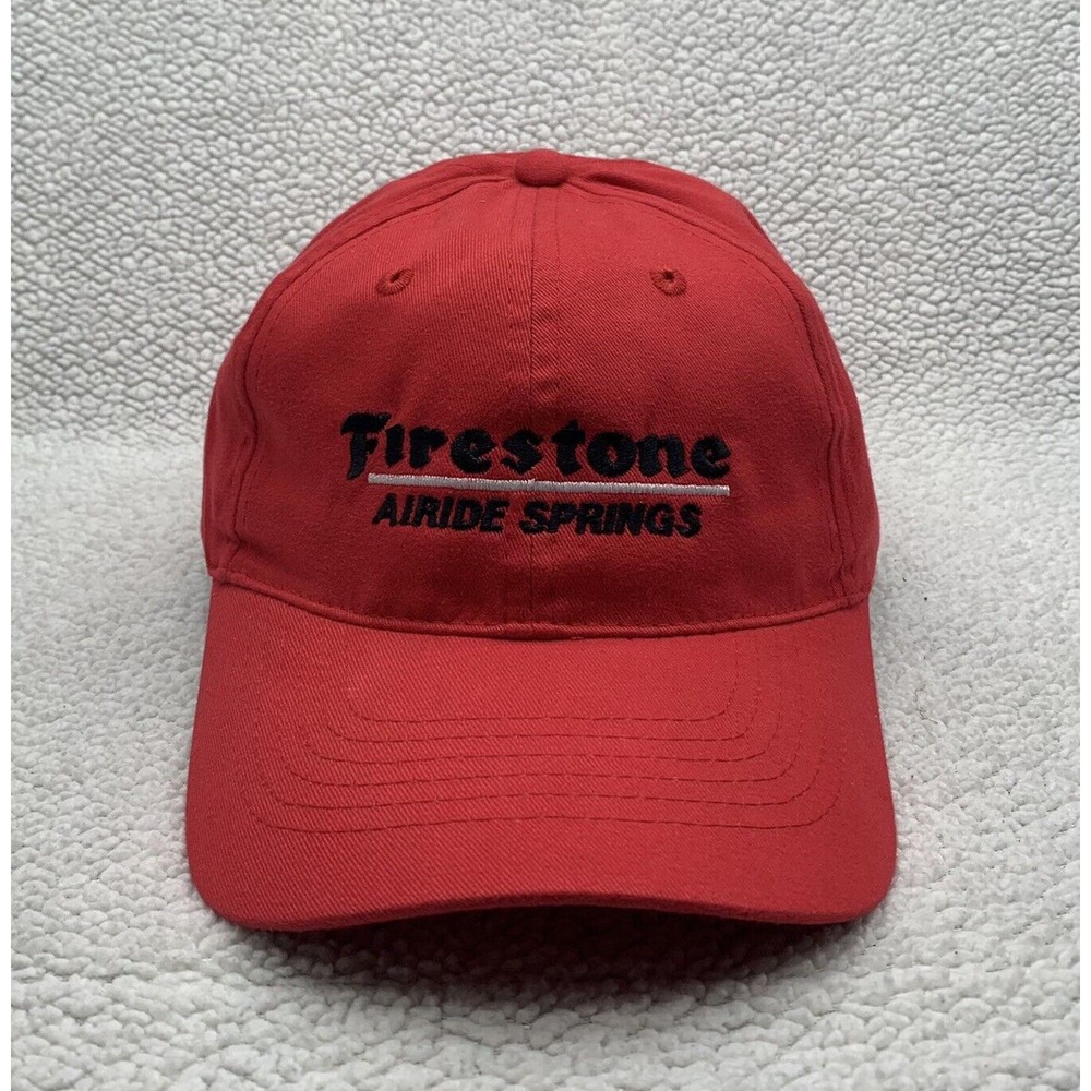 Firestone Airide Springs Baseball Hat Mens OSFM Hook Loop Red Cars Dad Cap‎